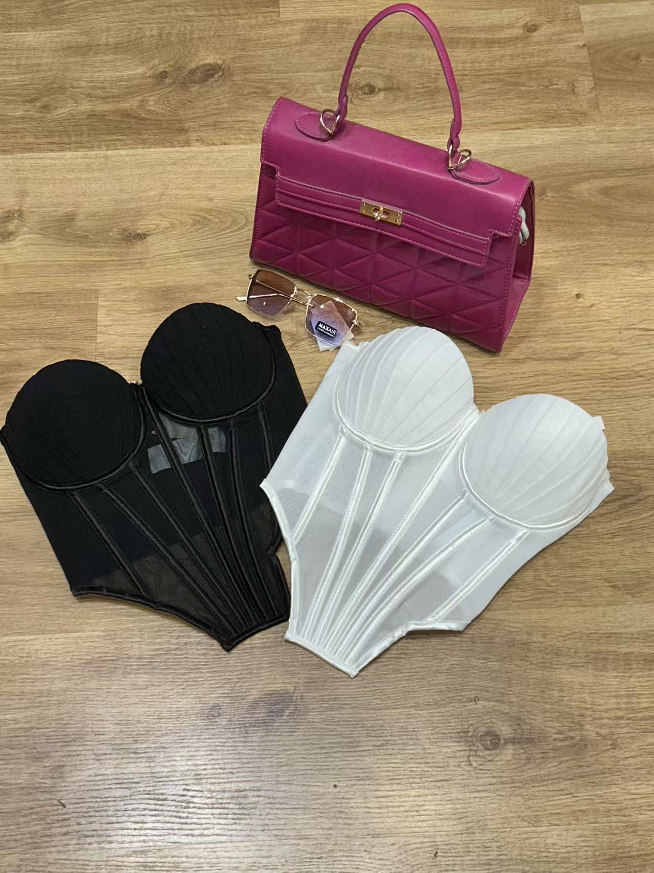Top Corset Bustier para Mujer sin Tirantes con Varillas – Estilo Sexy y Elegante para Fiesta, Noche o Salida Casual