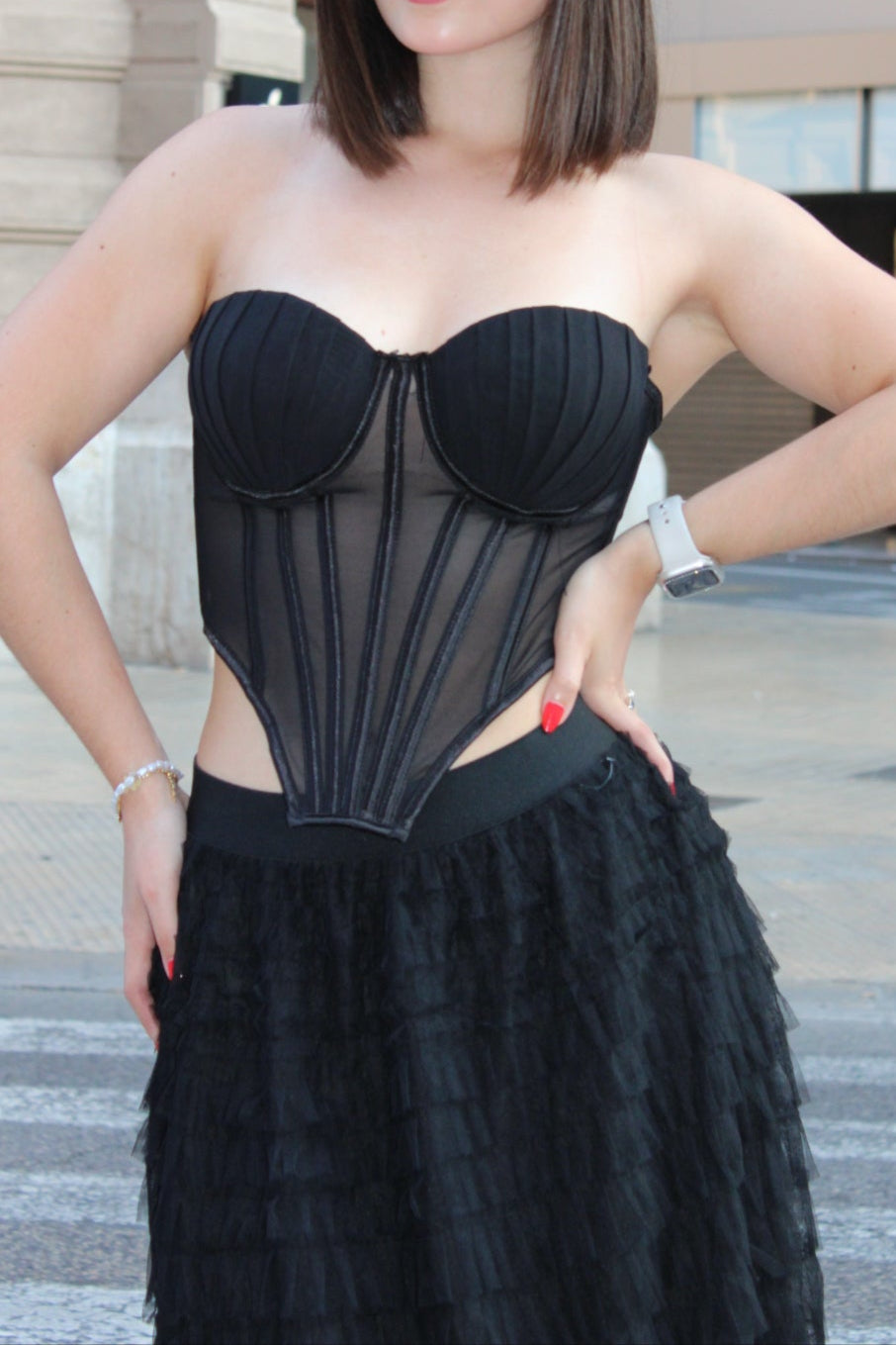 Top Corset Bustier para Mujer sin Tirantes con Varillas – Estilo Sexy y Elegante para Fiesta, Noche o Salida Casual